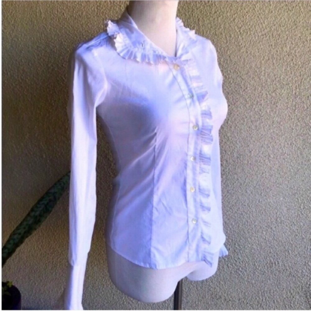 White Ruffled Blouse
